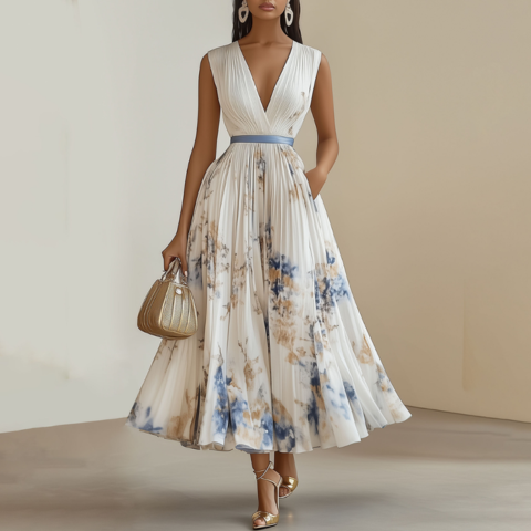 Women’s Elegant Floral Wedding Guest Dress | Maxi