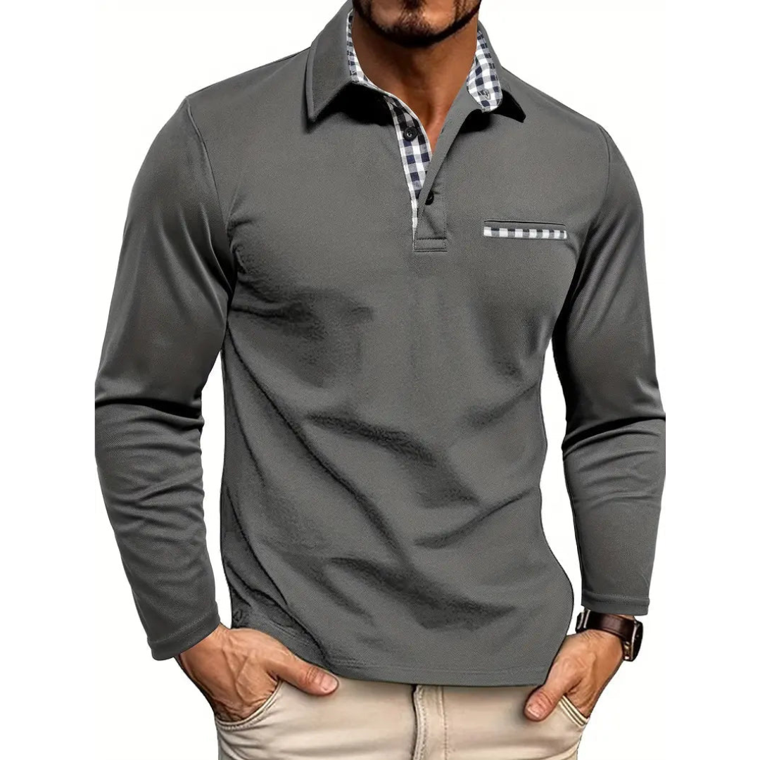 Men’s Casual Polo Shirt | Long Sleeve