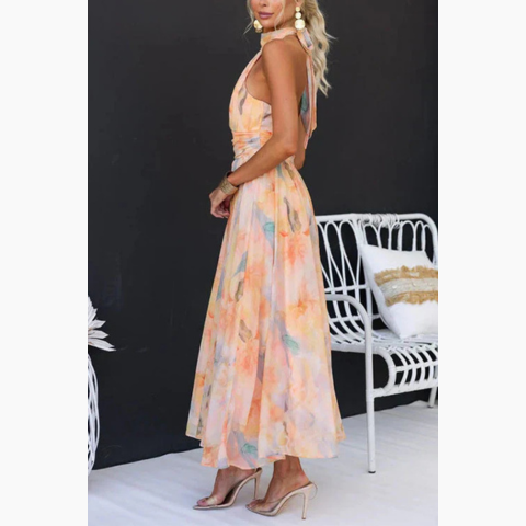 Women’s Elegant Halter Neck Maxi Dress | Summer