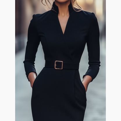 Women’s Elegant Midi Dress | Fitted