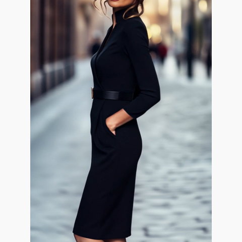 Women’s Elegant Midi Dress | Fitted