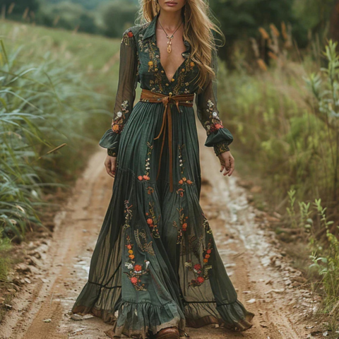 Women’s Boho Floral Maxi Dress | Summer