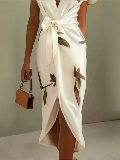 Women’s Elegant Wrap Midi Dress | Summer