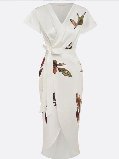 Women’s Elegant Wrap Midi Dress | Summer