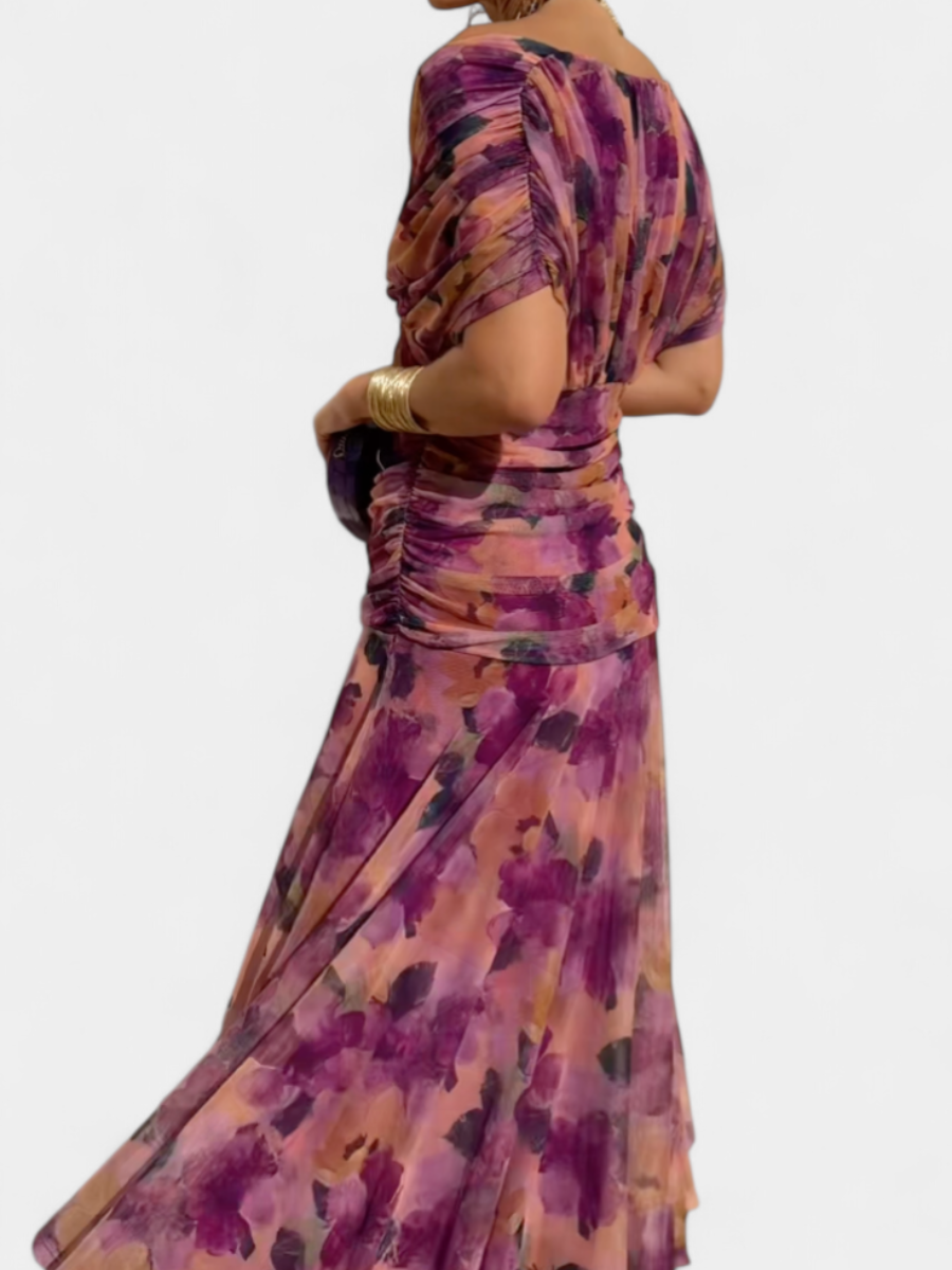 Women’s Elegant Off Shoulder Midi Dress | Floral