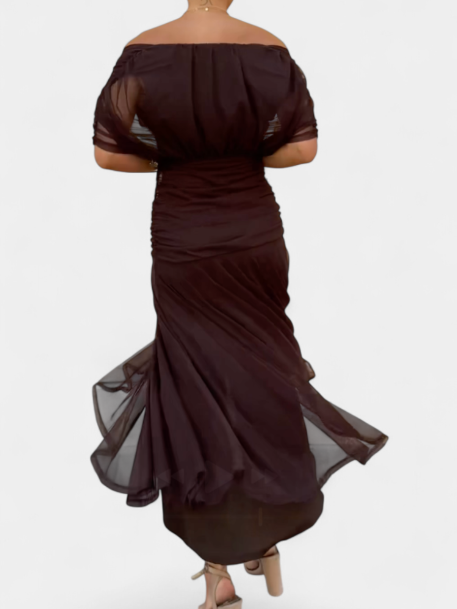 Women’s Elegant Off Shoulder Midi Dress | Floral