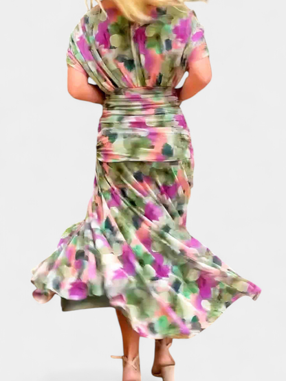 Women’s Elegant Off Shoulder Midi Dress | Floral