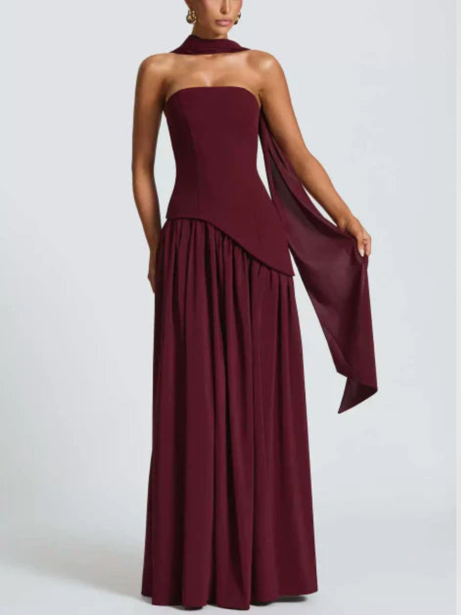 Women’s Elegant Strapless Maxi Dress | Evening
