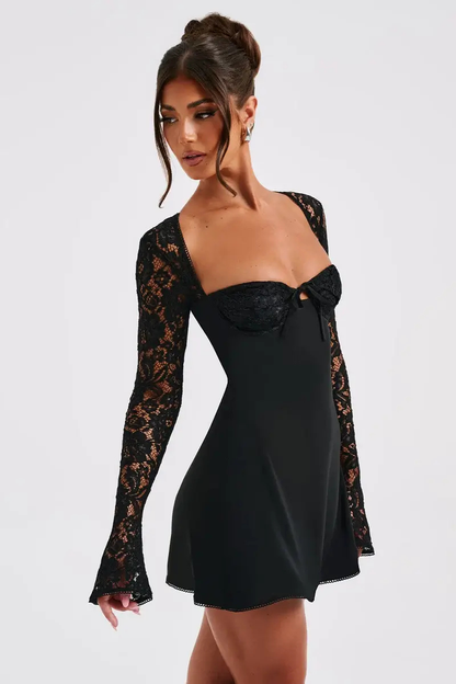 Women’s Lace Bodycon Mini Dress | Long Sleeve