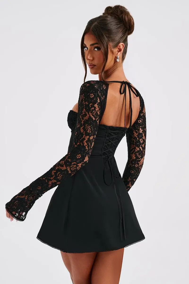 Women’s Lace Bodycon Mini Dress | Long Sleeve