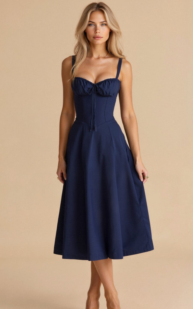 Women’s Corset Midi Dress | Elegant Silhouette
