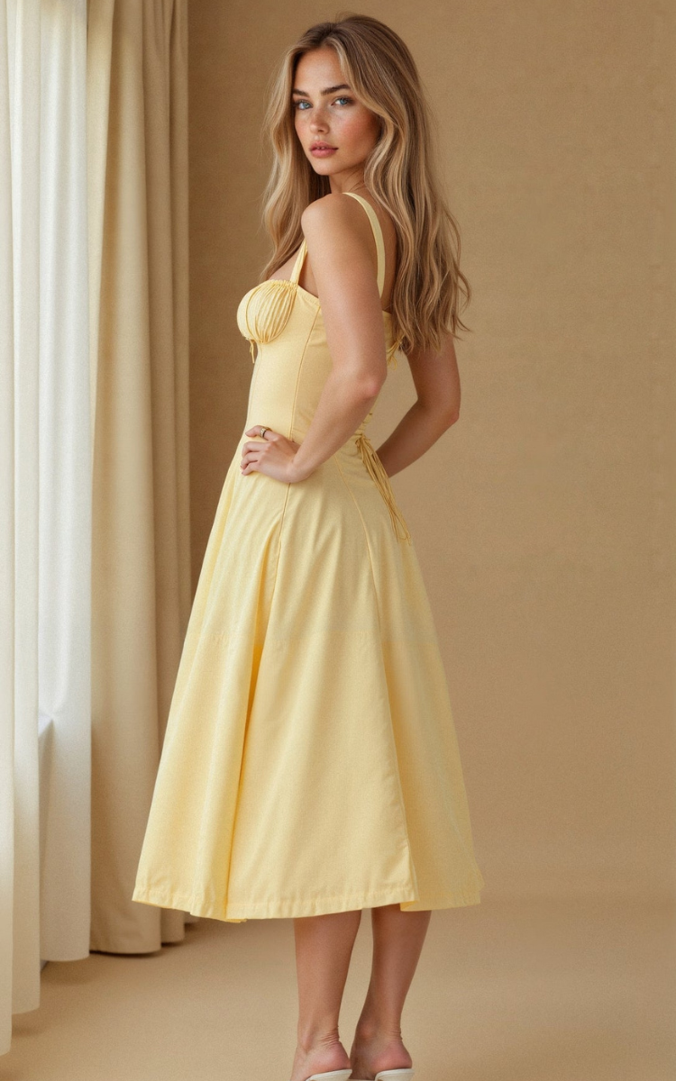 Women’s Corset Midi Dress | Elegant Silhouette