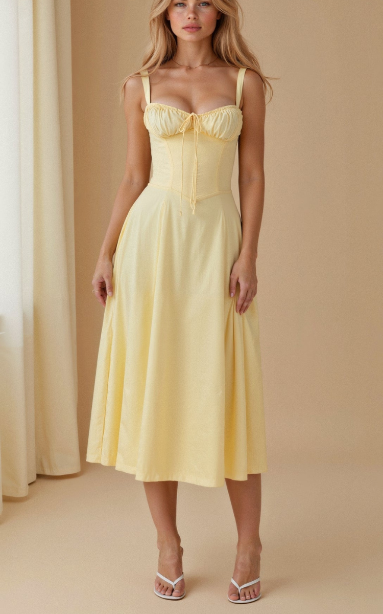 Women’s Corset Midi Dress | Elegant Silhouette