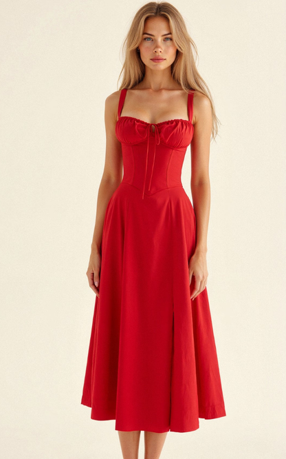 Women’s Corset Midi Dress | Elegant Silhouette