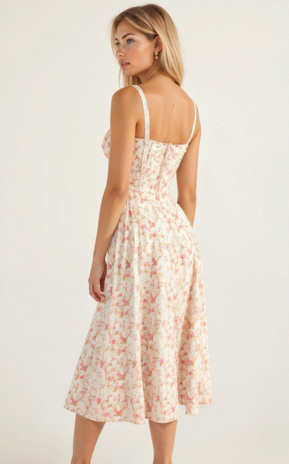 Women’s Corset Midi Dress | Elegant Silhouette