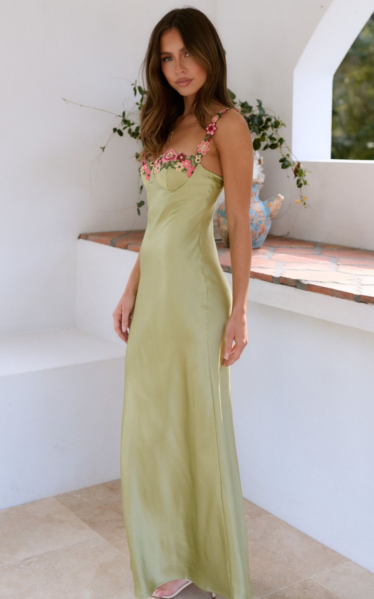 Women’s Embroidered Floral Dress | Maxi