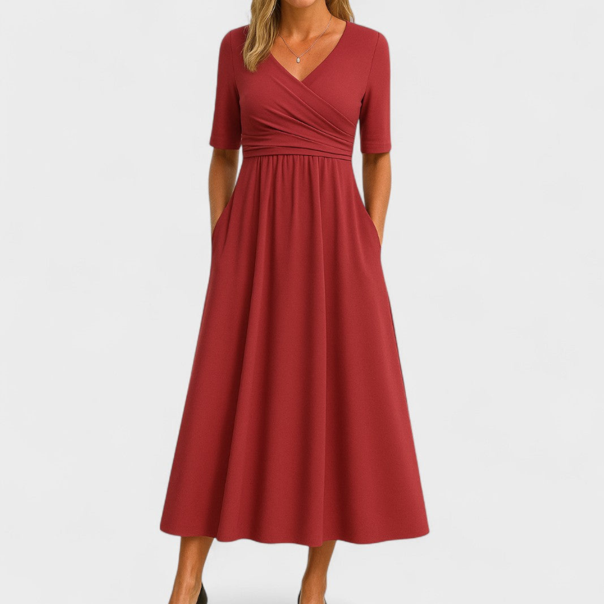Women’s Wrap Midi Dress | Elegant