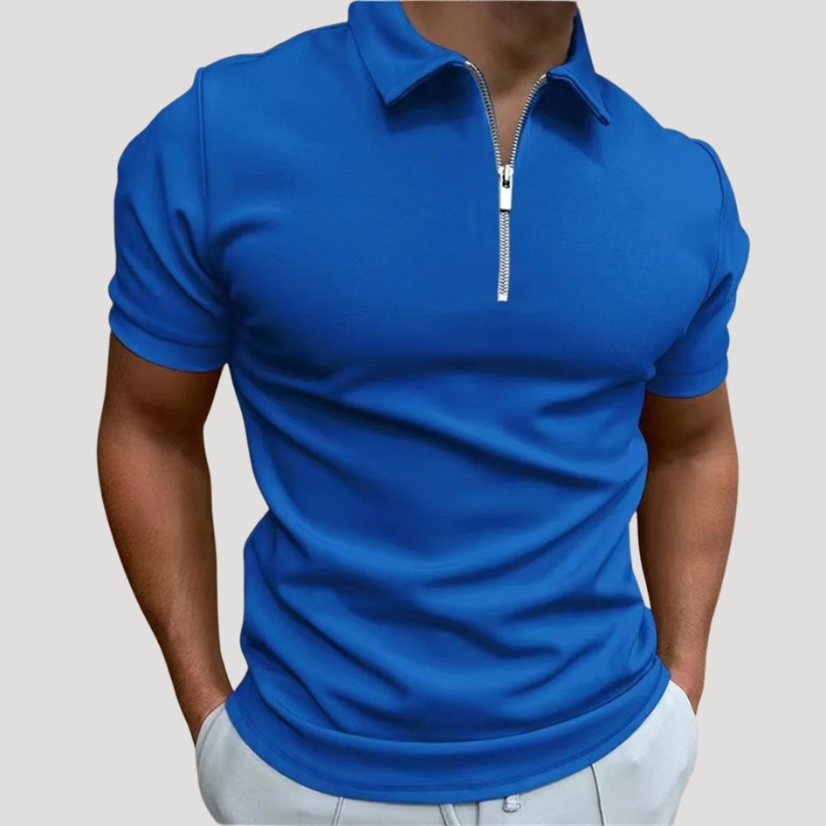Men’s Tight Polo Shirt | Zip Neck