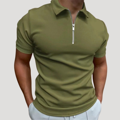 Men’s Tight Polo Shirt | Zip Neck