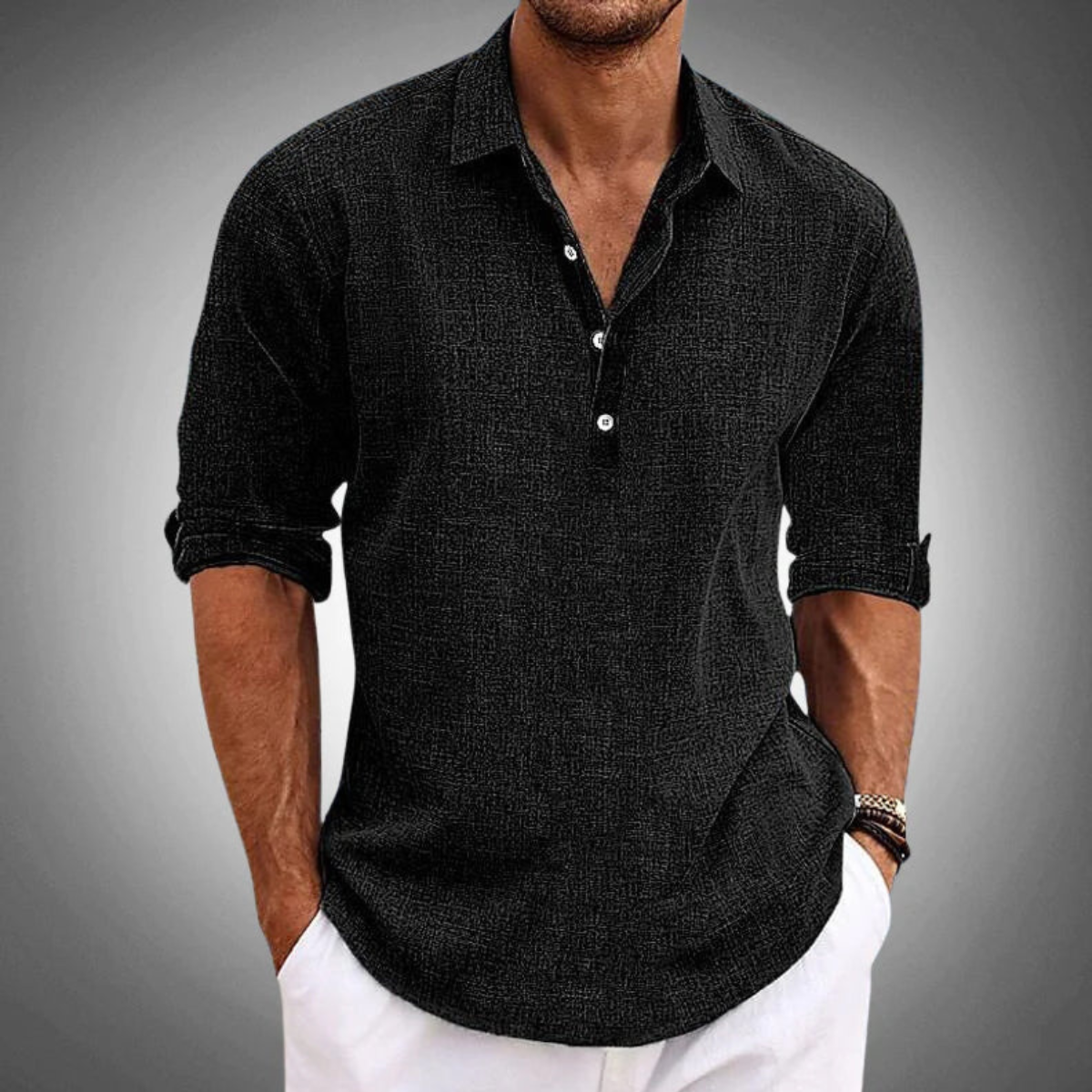 Men’s Relaxed Shirt | Open Collar