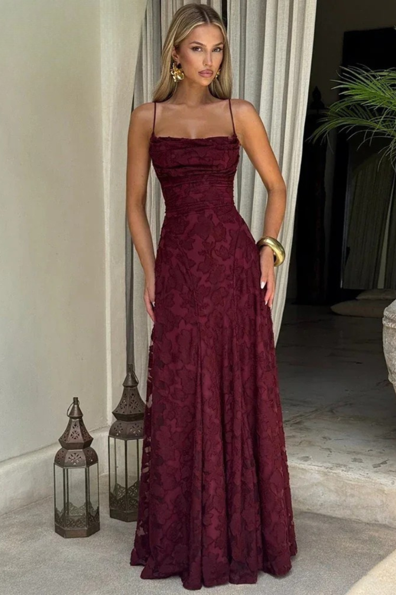 Women’s Formal Jacquard Dress | Maxi