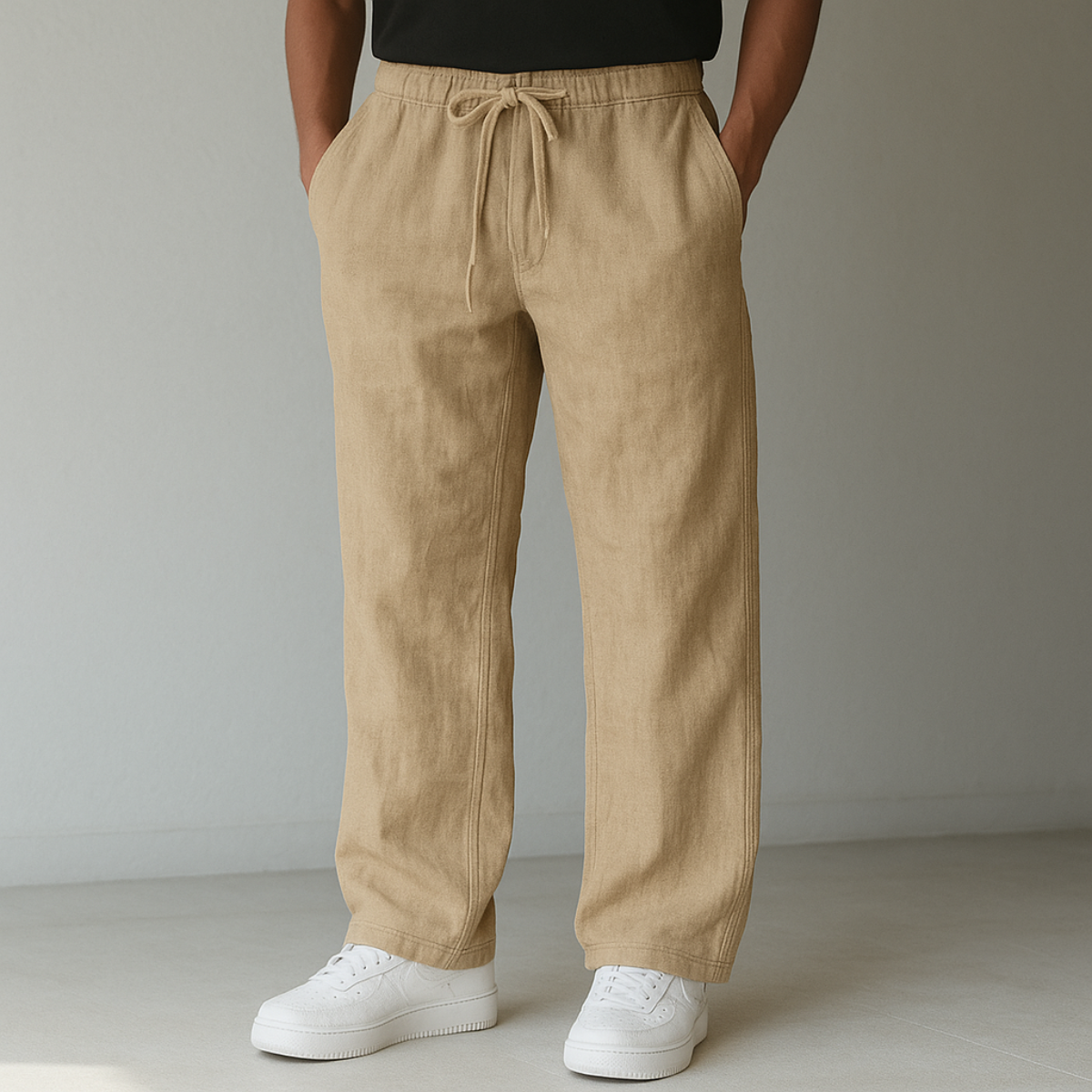 Men’s Wide Leg Trousers | Drawstring