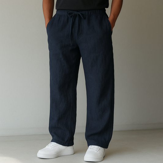 Men’s Wide Leg Trousers | Drawstring