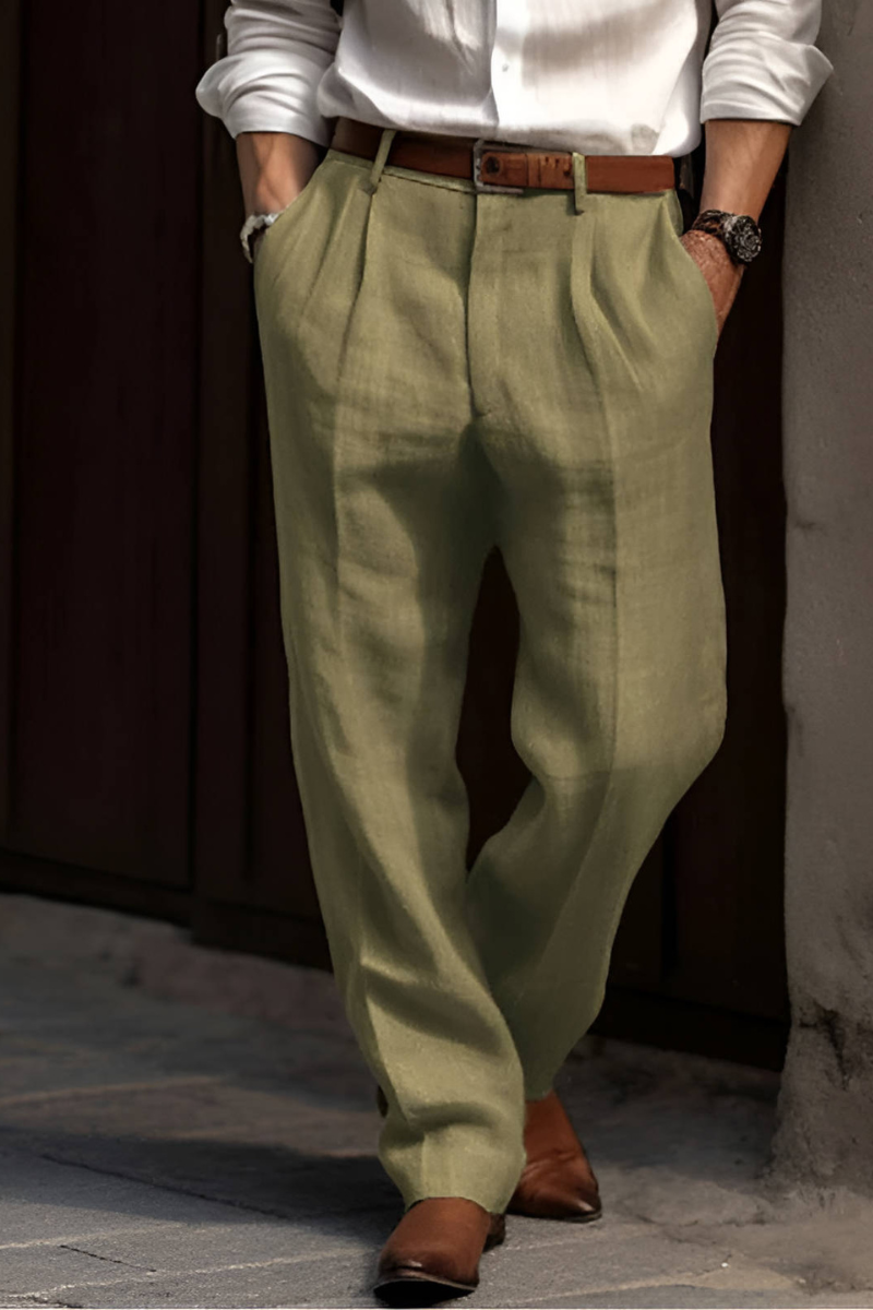 Men’s Pleated Trousers | Loose Fit
