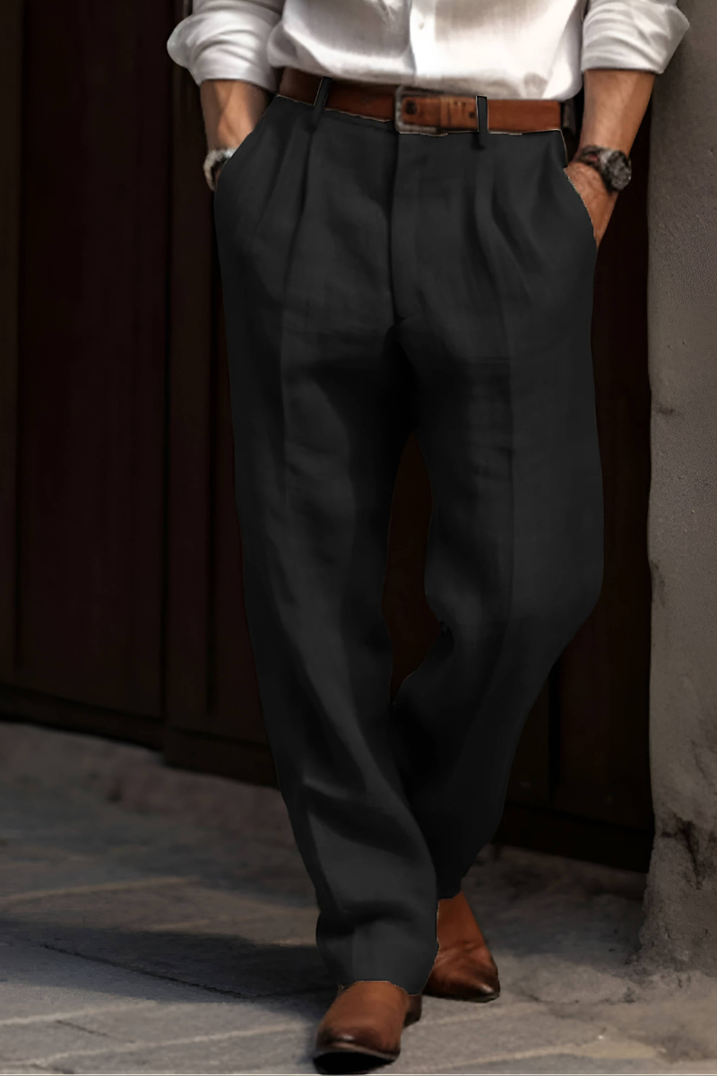Men’s Pleated Trousers | Loose Fit