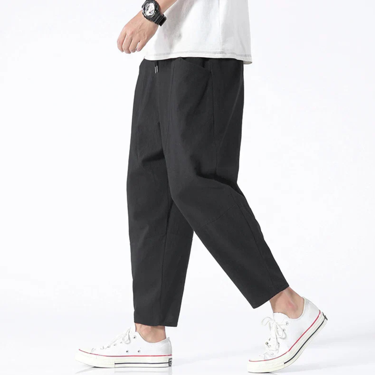 Men’s Cropped Trousers | Loose Fit