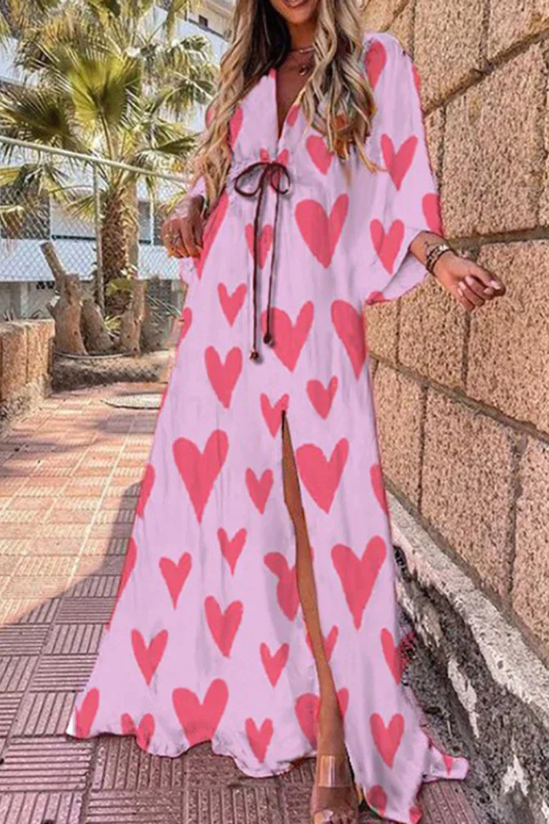 Women’s Holiday Print Dress | Maxi