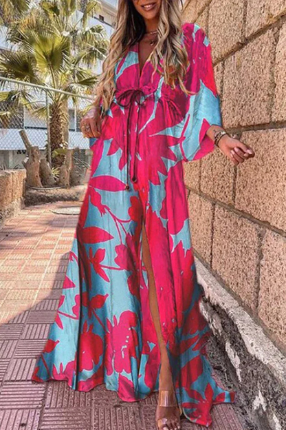 Women’s Holiday Print Dress | Maxi