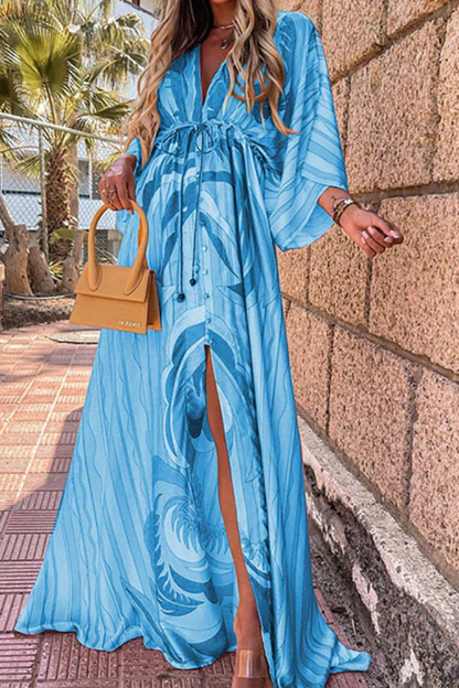 Women’s Holiday Print Dress | Maxi