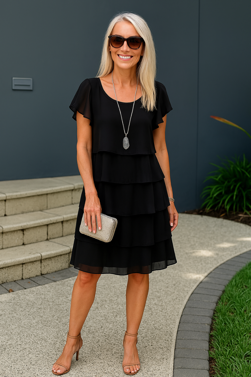 Women’s Elegant Layered Dress | Midi