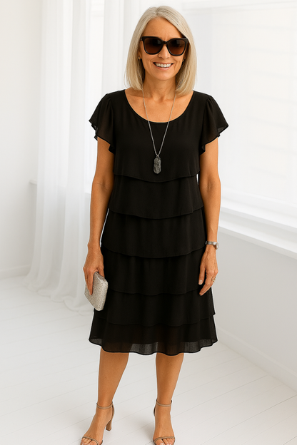 Women’s Elegant Layered Dress | Midi