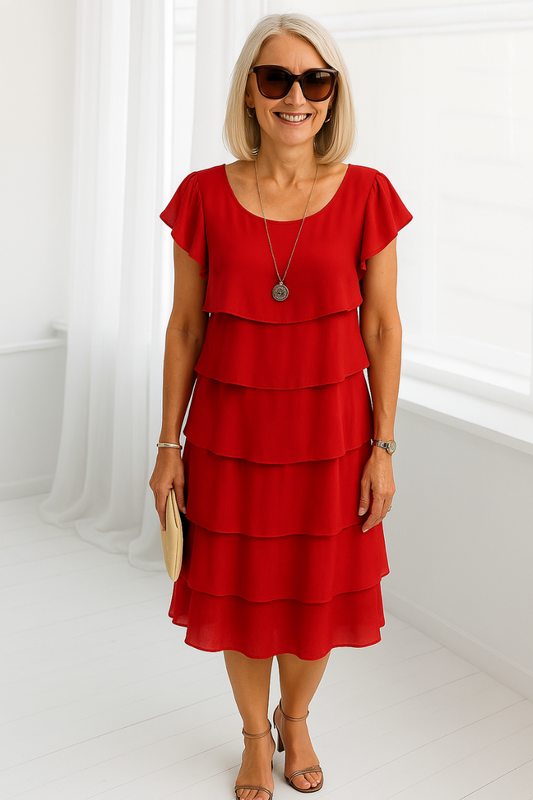 Women’s Elegant Layered Dress | Midi