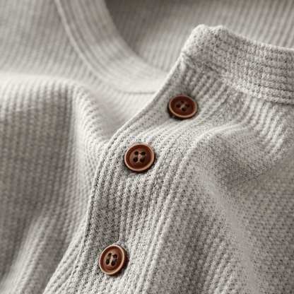 Men’s Soft Henley Shirt | Long Sleeve