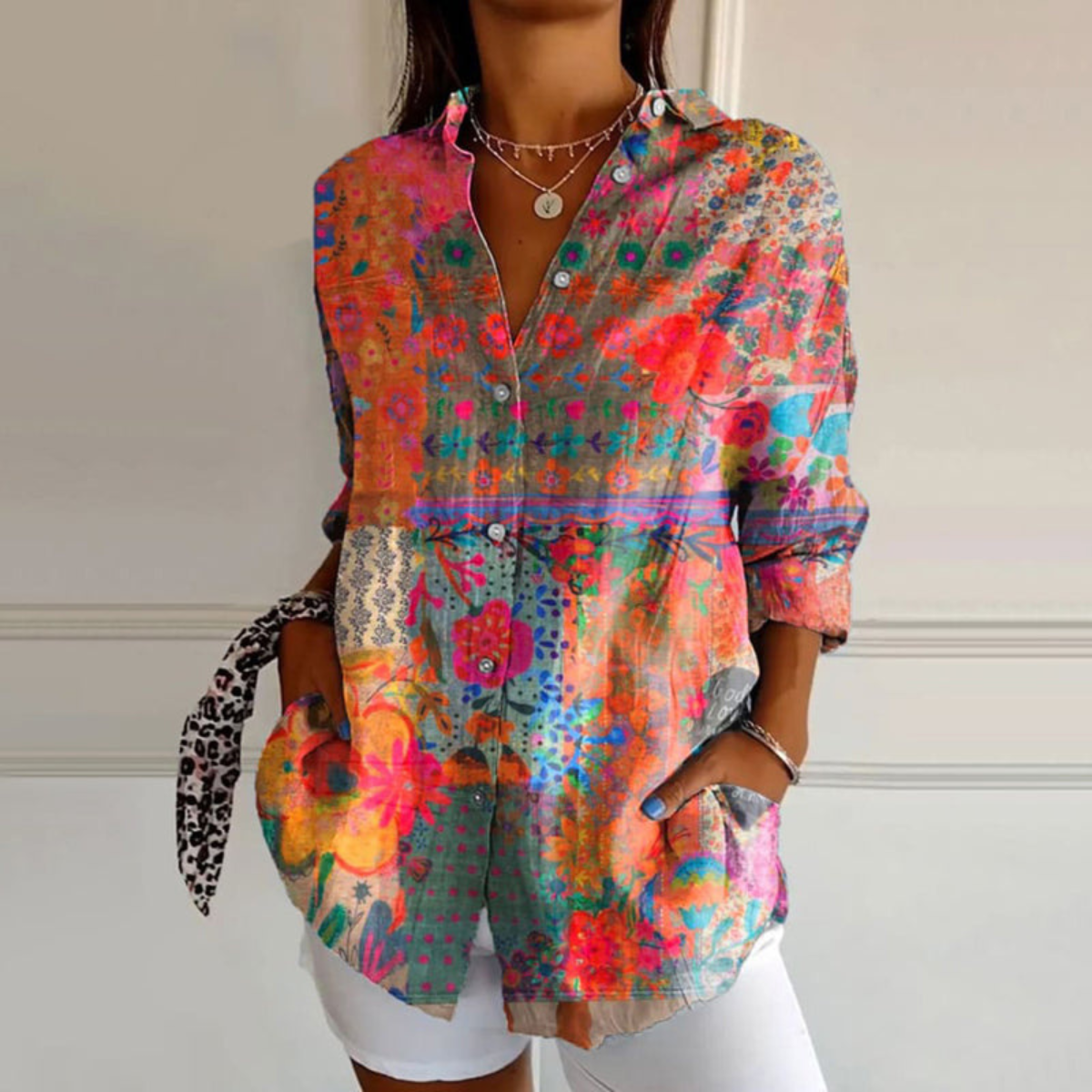 Women’s Floral Blouse | Long Sleeve