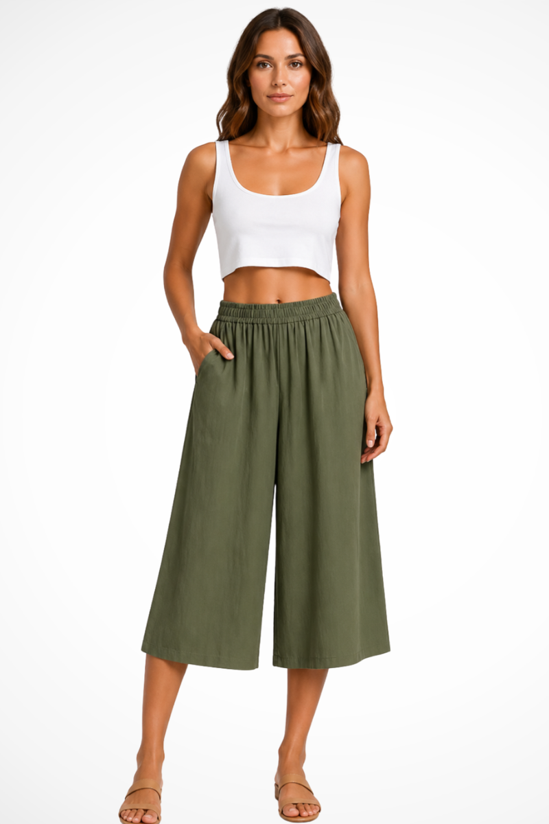 Women’s Wide Leg Trousers | Cropped