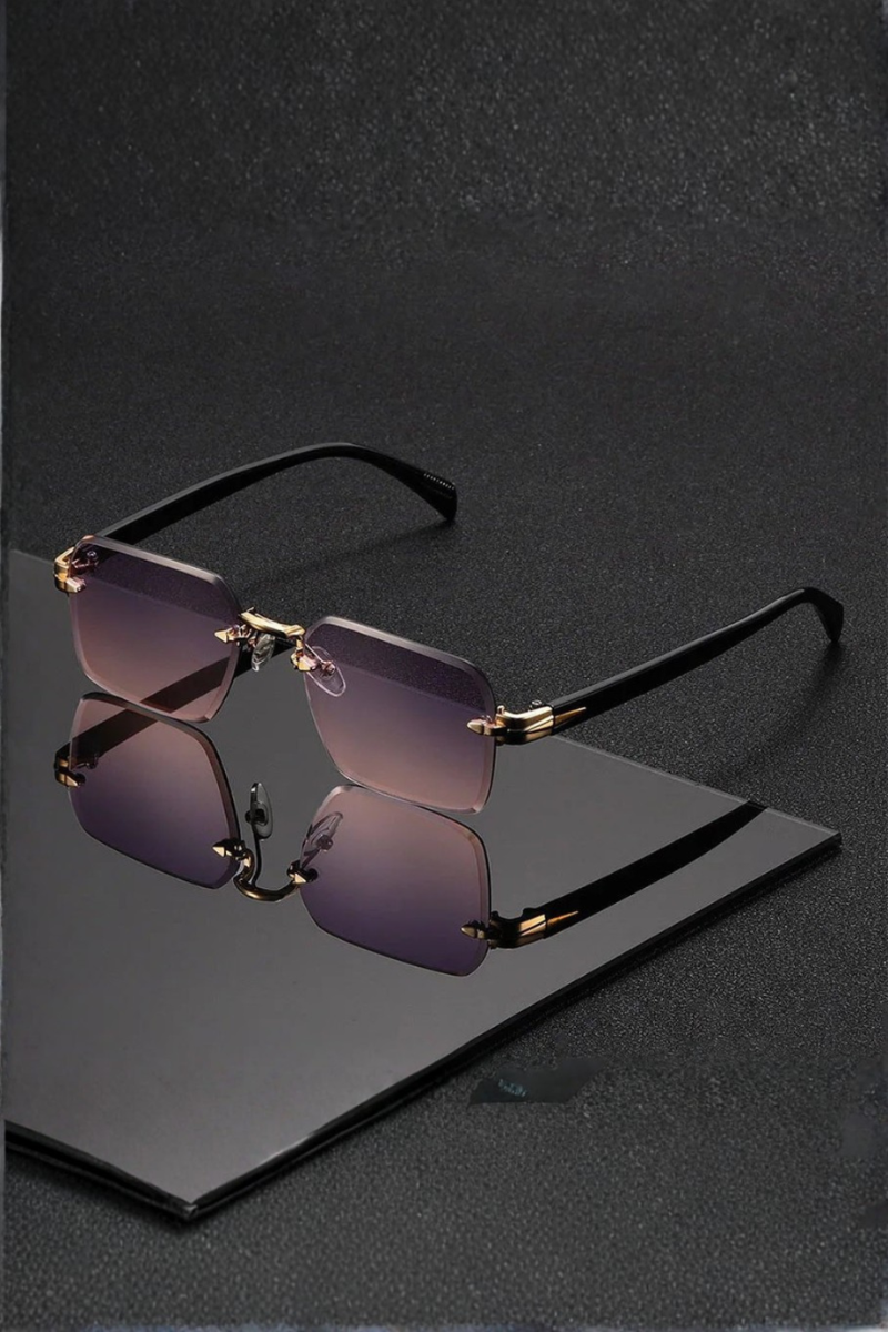 Men’s Rimless Sunglasses | Gradient Lens