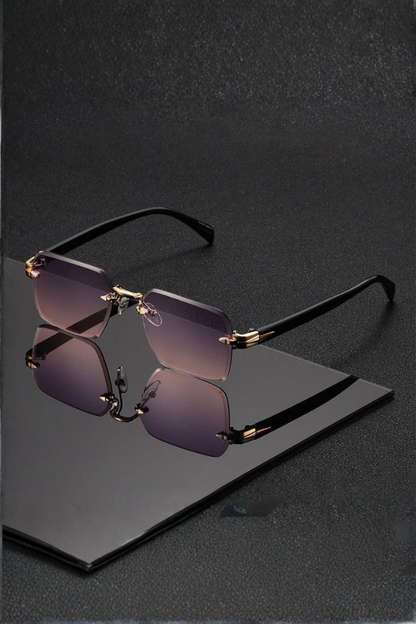 Men’s Rimless Sunglasses | Gradient Lens