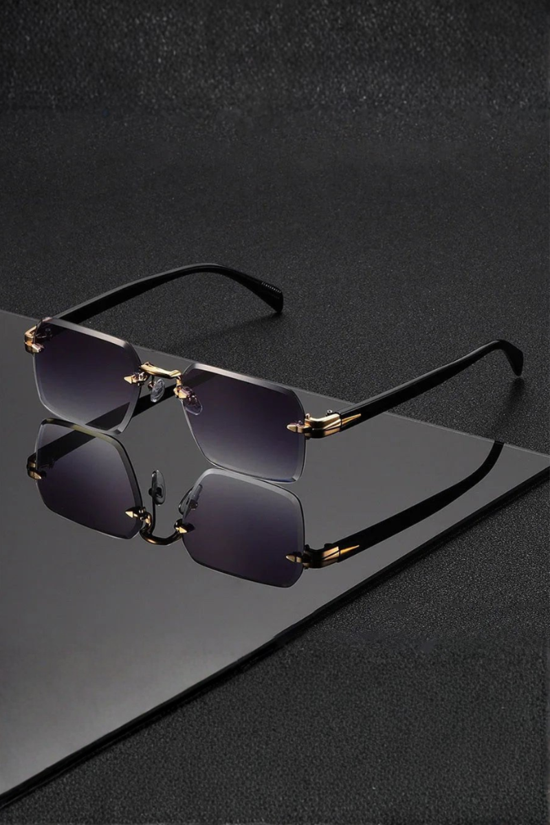 Men’s Rimless Sunglasses | Gradient Lens