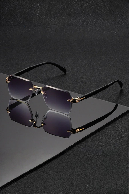 Men’s Rimless Sunglasses | Gradient Lens