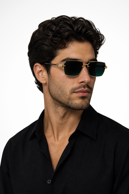 Men’s Rimless Sunglasses | Gradient Lens