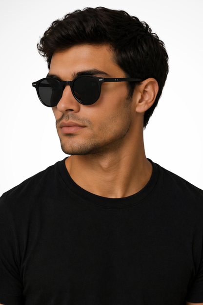 Men’s Retro Round Sunglasses | Slim Frame