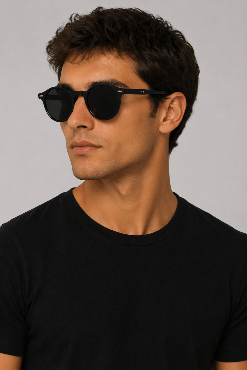 Men’s Retro Round Sunglasses | Slim Frame