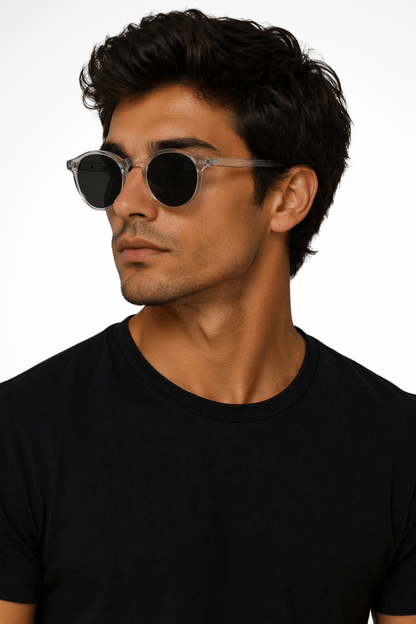 Men’s Retro Round Sunglasses | Slim Frame