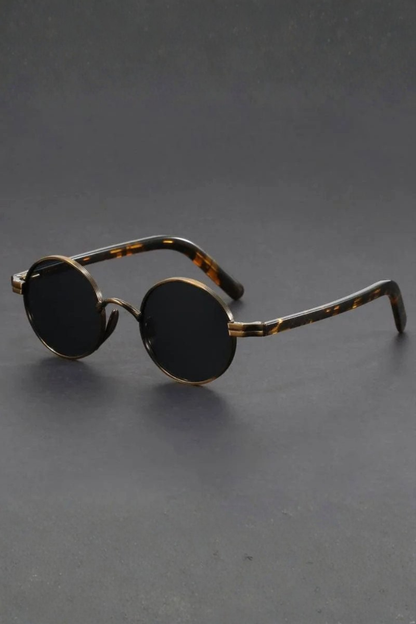 Men’s Vintage Round Sunglasses | Gold Frame