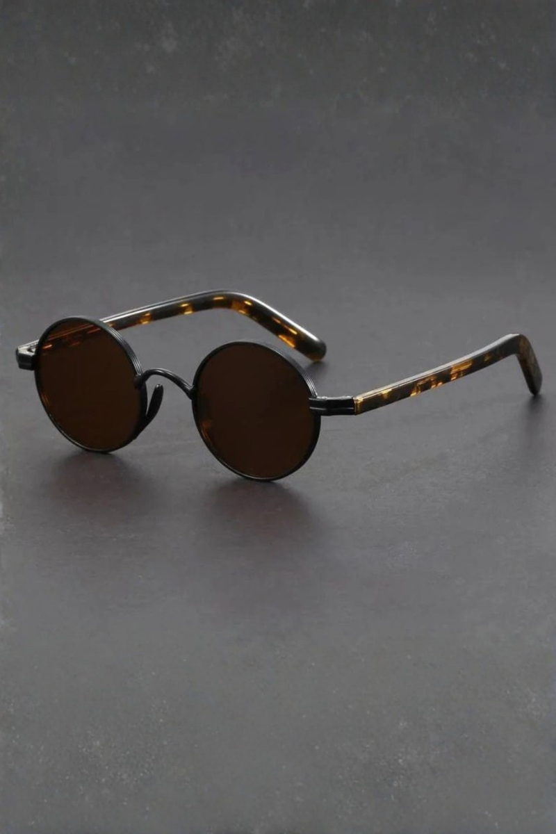 Men’s Vintage Round Sunglasses | Gold Frame