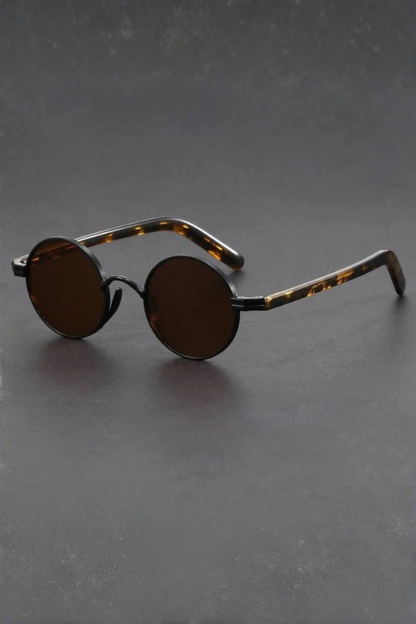 Men’s Vintage Round Sunglasses | Gold Frame